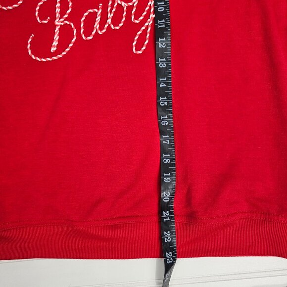 Philosophy Santa Baby Women's Red Ultra Soft Holiday Sweatshirt Size XL NWT - Picture 14 of 15
